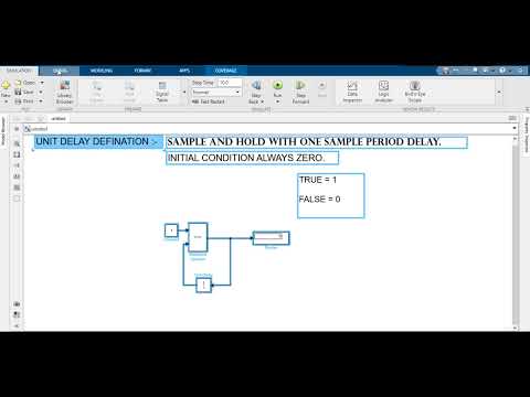What is unit delay in Simulink?