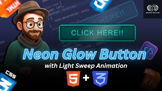 Create a Glowing Neon Button with HTML & CSS | Step-by-Step Tutorial | Canvas to Code #htmlcss