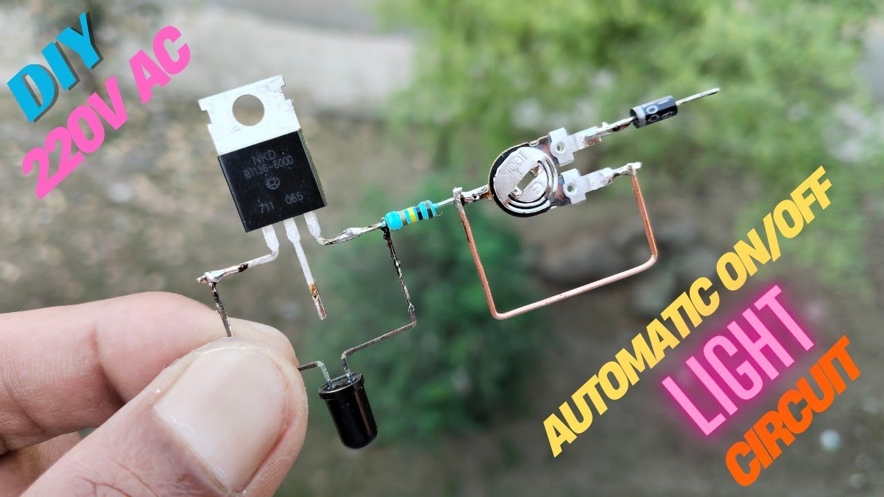 Diy 220v Automatic On Off Light Circuit Youtube
