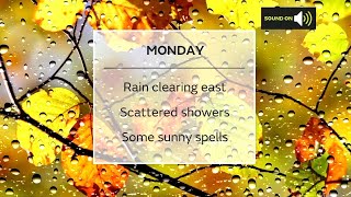 Monday morning forecast 27/09/2021