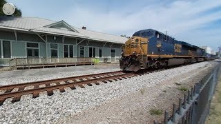 CSX Stack Train and L\u0026N Passenger Depot - 360° Video