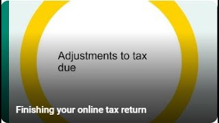 Finishing your online tax return