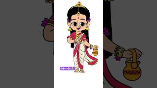 Maa Brahmacharini drawing animation status #shorts #navratri #brahmacharini