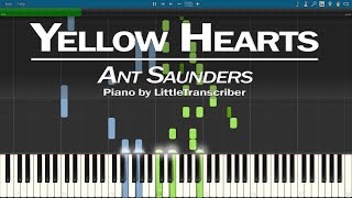 Ant Saunders - Yellow Hearts (Piano Cover) Synthesia Tutorial by LittleTranscriber