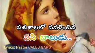 పశుశాలలో... పసి బాలుడు//Telugu Chrishtian Song//Lyric : Pastor N. CALEB GARU//Singer : MURTHY SR//