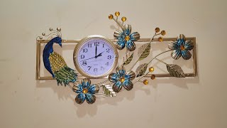 Elegante reloj decorativo paso a paso, cucharas y palitos- Elegant decorative clock step by step.