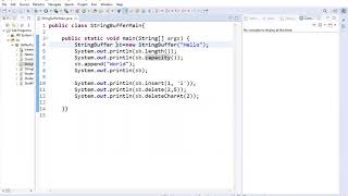 CORE JAVA - P8 CSE61 String Buffer class methods (CSE Department)