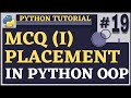 Object Oriented Programming Multiple Choice Questions | Python Tutorial for Beginners | Python