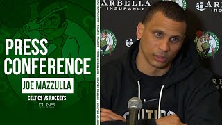 Joe Mazzulla Praises Kristaps Porzingis & Jaylen Brown After Celtics Win vs Rockets | Postgame