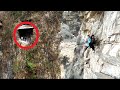 😱Villagers living on cliffs | Most dangerous cliff way to the village | Chinese cliff village