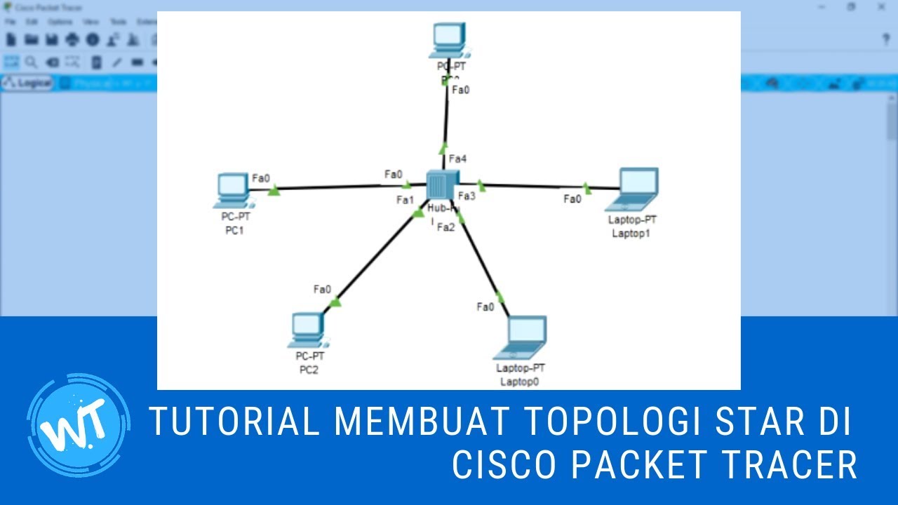 Tutorial Cara Membuat Topologi Star Di Cisco Packet Tracer - YouTube