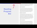 Easy Reading Progress Bar HTML CSS JS