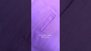 Easy welt pocket tutorial #sewityourself #sewingwithkim