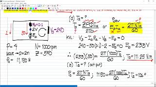 Solved Problem: DC Motor Problem 1 (Find Torque, Flux, Power Loss, Efficiency) TAGALOG