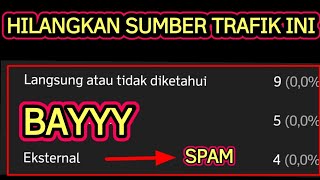 cara hilangkan sumber trafik yang membahayakan channel kita