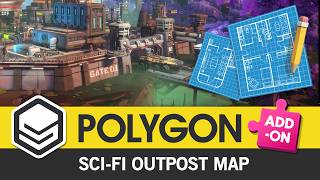 POLYGON Sci-Fi Outpost Map (Showcase) 3D Art for Games by #syntystudios