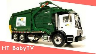 GARBAGE TRUCK ►Garbage Trucks On Route In Action ► Garbage trucks for children by HT BabyTV ✔