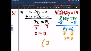 7.3 Elimination Using Addition and Subtraction