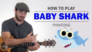 Baby Shark (PinkFong) | Beginner Guitar Tutorial
