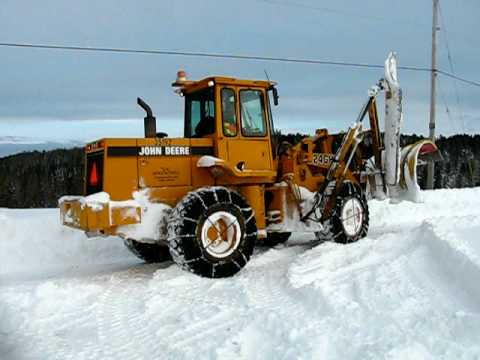 Frontend Loader Plowing Snow Youtube