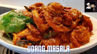 Udang (prawns) Masala Peratel                     Deepavali lunch menu