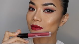 How I do my French Roll Hair and Make Up Tutorial Using Huda Liquid Matte Lipstick and Q&A