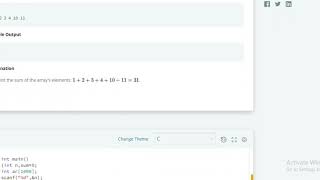 simple array sum | hackerrank solution in c