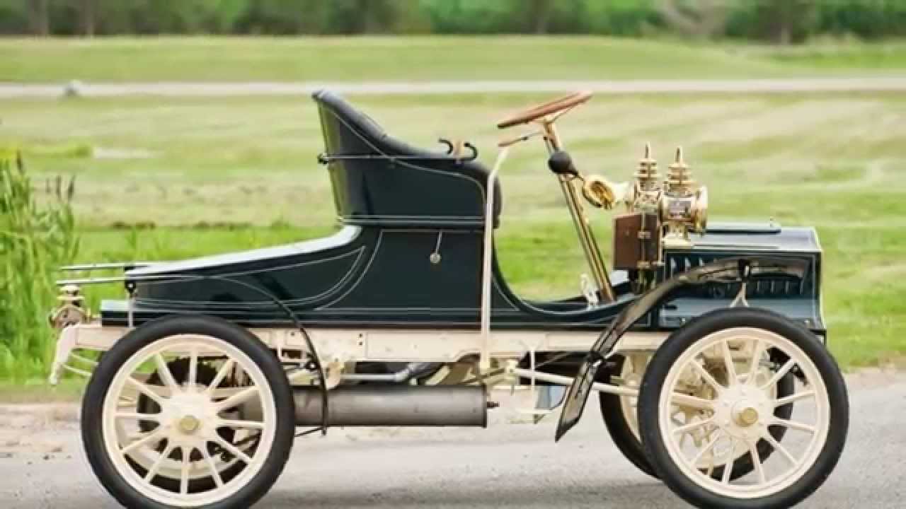 1905 Cadillac Model E Runabout Brass Car - YouTube