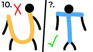 Top Letters as a Stickman