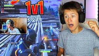 NINJA 1V1 VS MY LITTLE BROTHER IN FORTNITE! LITTLE BROTHER PLAYS LIKE NINJA! CRAZY 1V1 IN FORTNITE!