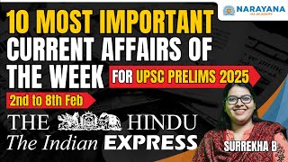 10 Most Important Current Affairs of the Week | 3rd Jan to 8th Feb | For UPSC 2025 Prelims Exam