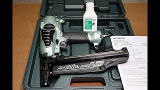 Hitachi Air Nailer proper function check and first nail driven.