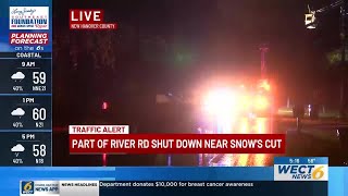 TRAFFIC ALERT: Portion of River Road in New Hanover County shut down due to traffic accident