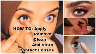 HOW TO APPLY / REMOVE CONTACT LENSES FOR BEGINNERS | HOW TO TAKE CARE AND STORE EASILY |NADA SHAREEF