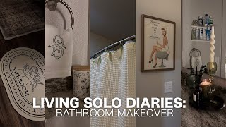 LIVING SOLO DIARIES 🧖🏼‍♀️💫 Bathroom Makeover | *cute vintage aesthetic*