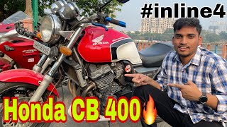 Honda CB400🔥 | Vintage beast💪🏻| #inline4😍 #loud #twobrothersracing #BikerOnkar