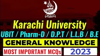 KU Entry Test 2023 (Most Important MCQs for GK)