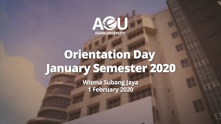 AeU Orientation Day Recap January Semester 2020