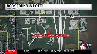 Body found at hotel in Sheldon, IA