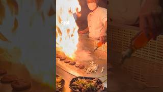 Chef preparing our #amazing #steak ❤️ #teppanyaki #japanesefood #foodie #fypシ