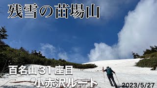 残雪の百名山【苗場山】