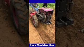 The Process Of Tilling Land With A Tractor