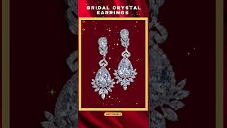 Crystal Dangle Bridal Earrings #shorts @hira_fashions