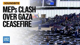 Pro-Israeli, Pro-Palestinian MEPs Clash in Heated Parliament Debate | Dawn News English