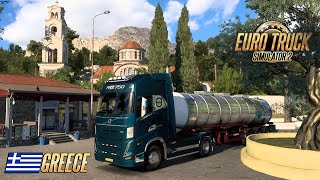 Euro Truck Simulator 2 Gameplay Greece DLC Hidden Route Monastery Agios Nektarios #gameplay