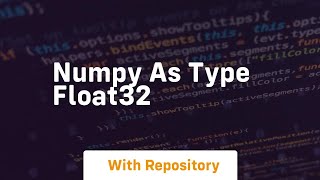 numpy as type float32