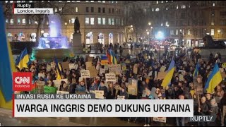 Warga Inggris Demo Dukung Ukraina, Aksi Solidaritas Pendaki di Paris untuk Ukraina