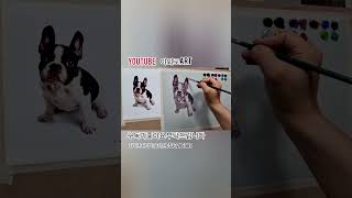 [야외로Art] French Bull Dog Oil Painting Technique  #Pet  #Animal_Painting #Oil_ Painting #shorts