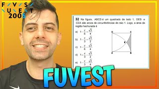 FUVEST 2005 Q32 Mat objetiva Na figura, ABCD é um quadrado de lado 1, DEB e CEA