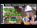 Making effective safety recommendations to the employer - explained!